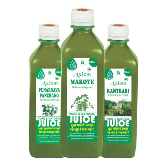 Odema and Swelling Combo (Punarnava Juice 500ml + Makoye Juice 500ml + Kantkari Juice 500ml)