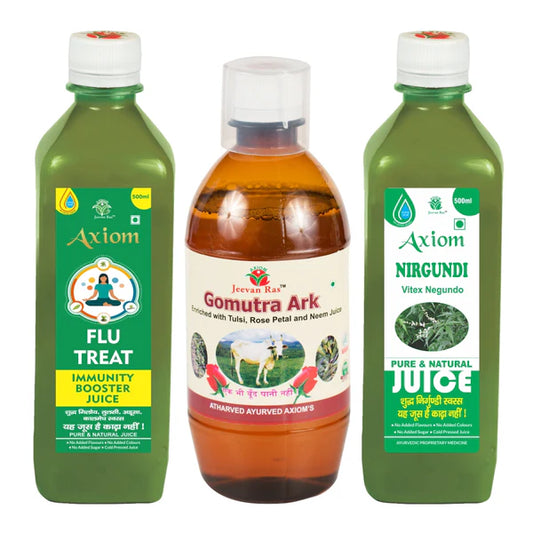 Rheumatic Fever Combo (Flu Treat 500 ml + Gomutra Ark 500ml + Nirgundi Juice 500ml)