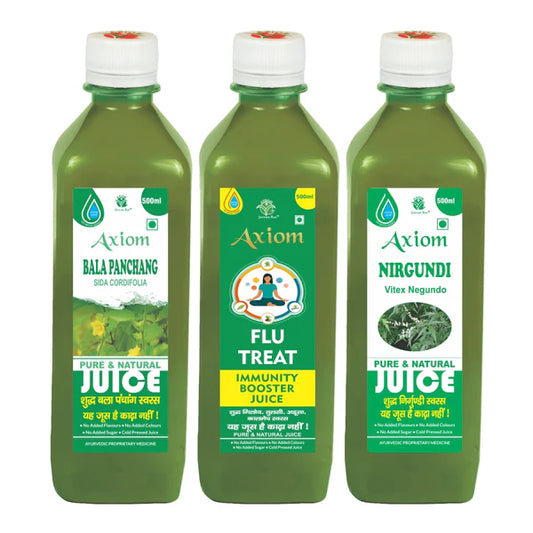 Typhoid Fever Combo (Bala Juice 500ml + Flu Treat Juice 500 ml + Nirgundi Juice 500ml)